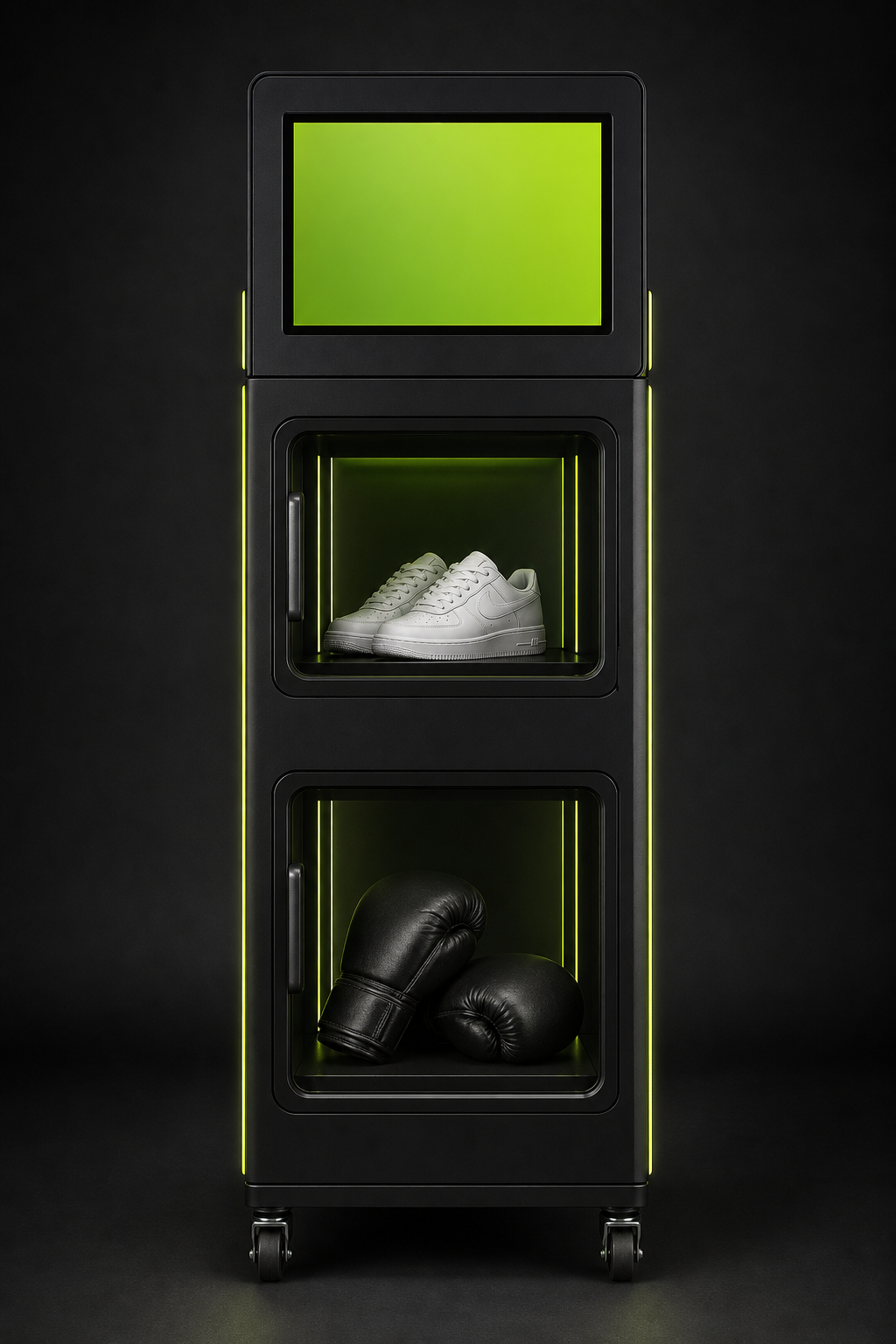 PureX machine cleaning sneakers and boxing gloves